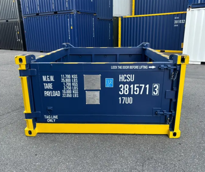 10ft half height open top offshore container