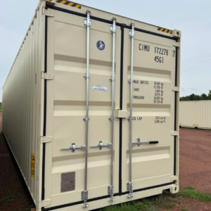40ft high cube shipping container tan beige
